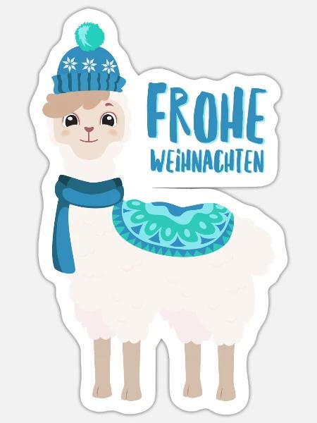 Frohe Weihnachten von Kinderlieder mit Bobby - Sticker Größe S (10 x 10 cm) - Mattweiß