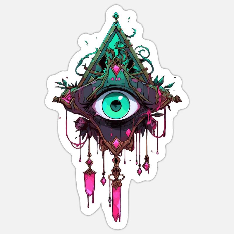 Traumfänger #1 - Sticker Größe S (10 x 10 cm) - Mattweiß