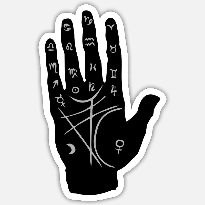 Handlinien Sticker Größe S (10 x 10 cm)
