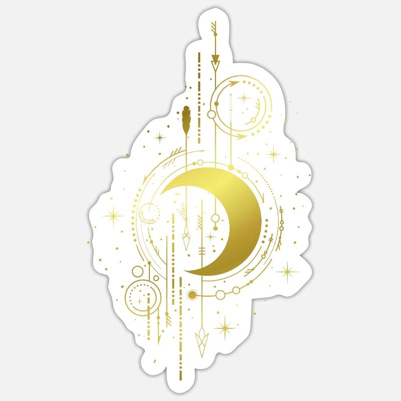 Crescent Moon - Sticker size S (10 x 10 cm) - white matte