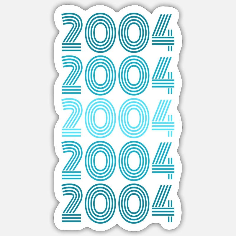 Single 2004 - Sticker Größe S (10 x 10 cm) - Mattweiß