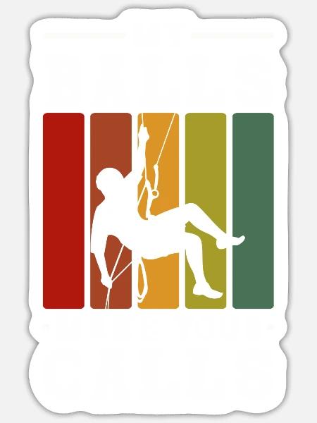 Industriekletterer Beruf | Turmbesteiger Geschenke - Sticker Größe S (10 x 10 cm) - Mattweiß