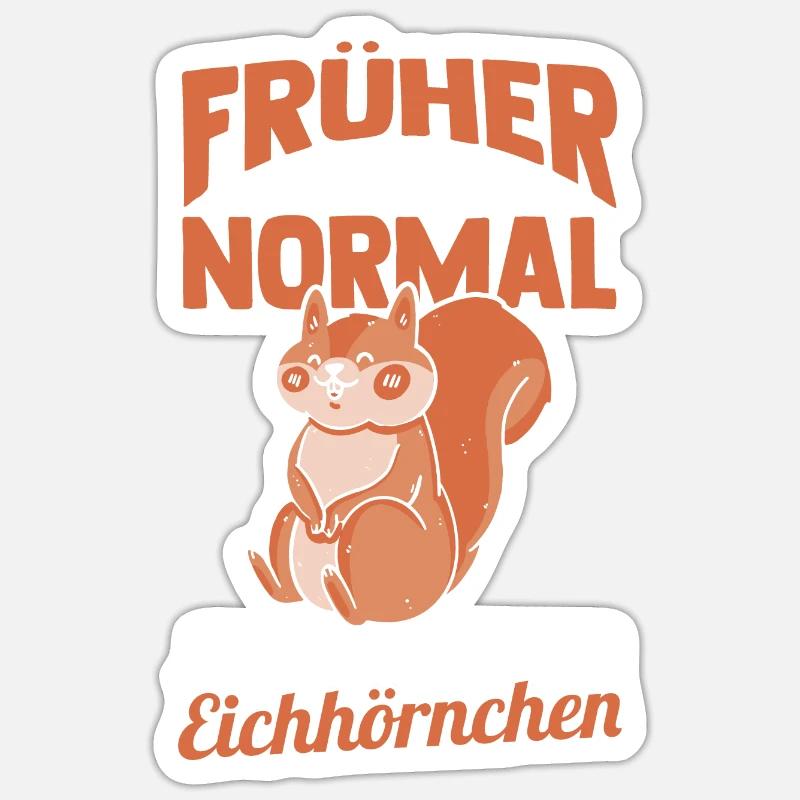 Eichhörnchen - Sticker Größe S (10 x 10 cm) - Mattweiß