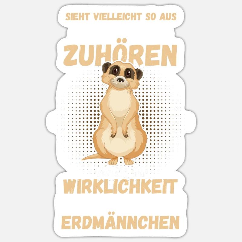 Erdmännchen Sticker Größe S (10 x 10 cm)