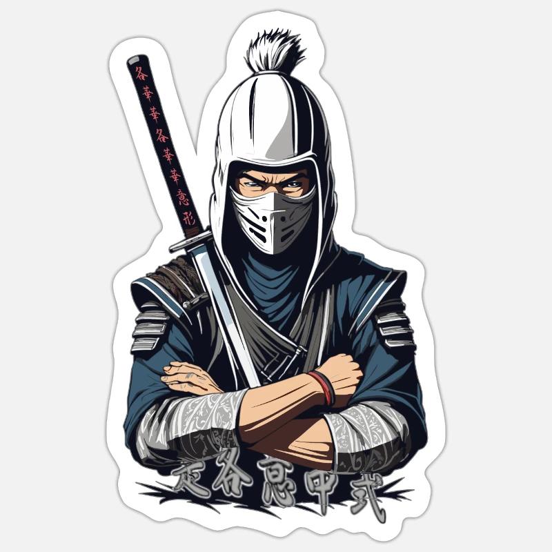 Samurai Krieger Sticker Größe S (10 x 10 cm)