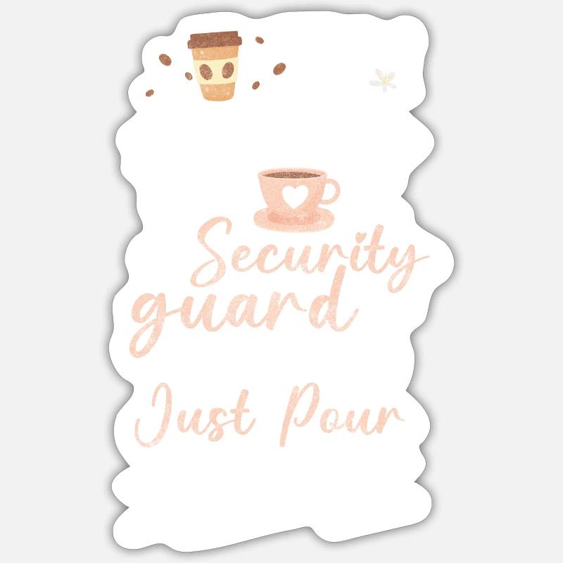 Security Doorman Work Specialist Sticker size S (10 x 10 cm)