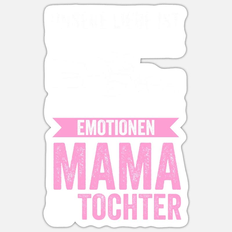 Mutter Muttertag Mama und Tochter - Sticker Größe S (10 x 10 cm) - Mattweiß