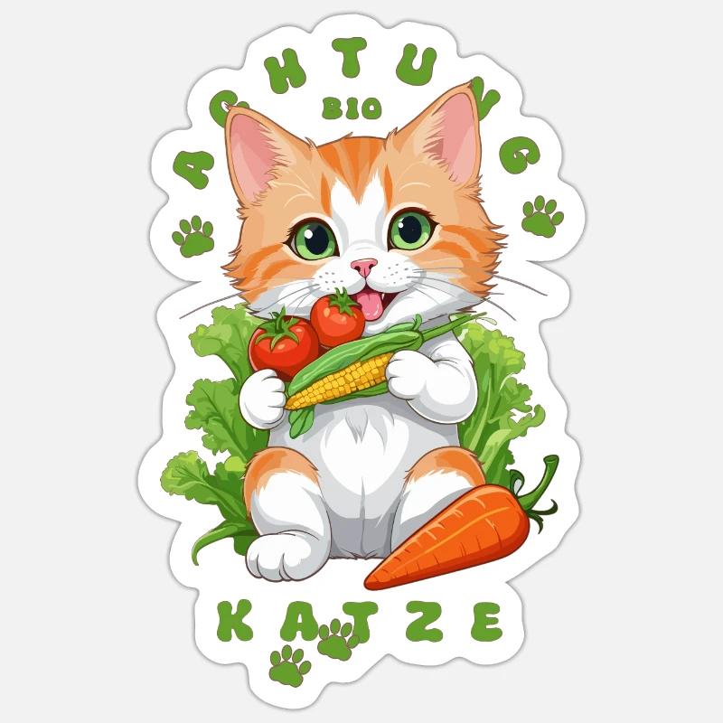 Bio Katze Sticker Größe S (10 x 10 cm)