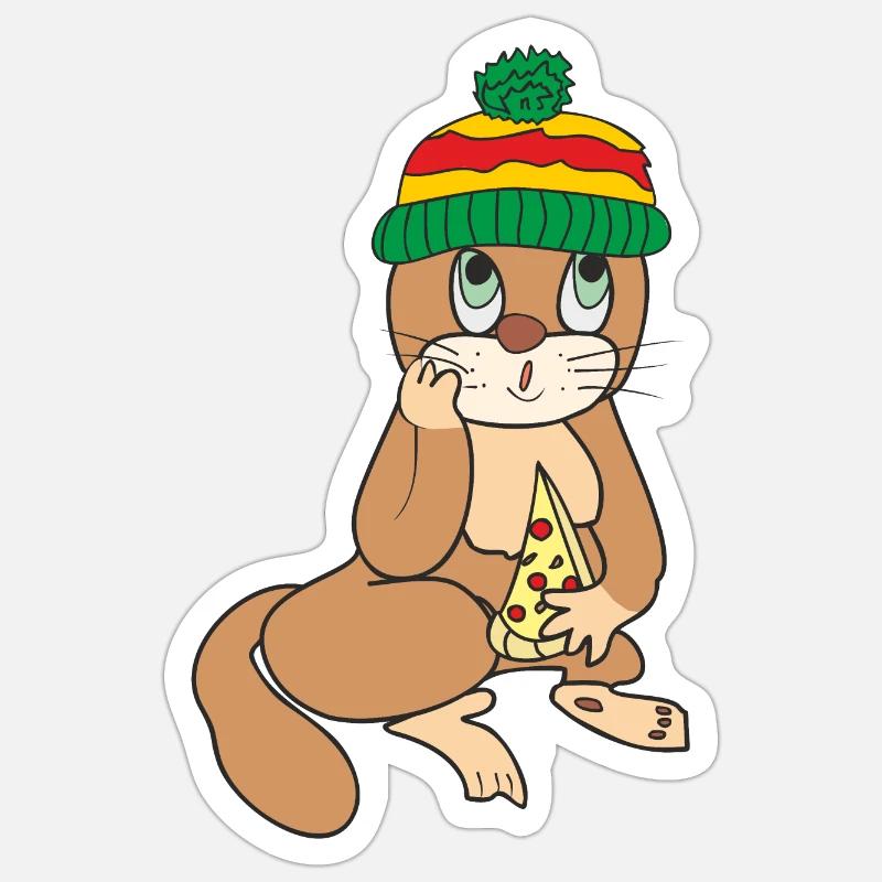 Chat mignon Sticker taille S (10 x 10 cm)