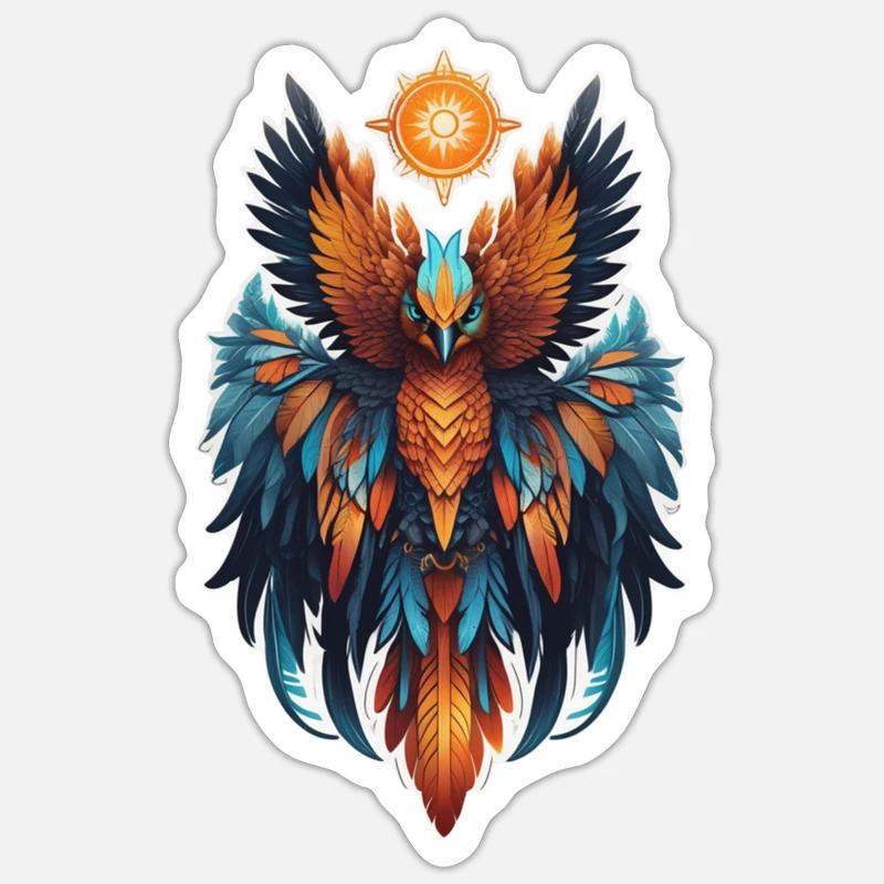 Phönix - Phönix - Feuervogel Sticker Größe S (10 x 10 cm)