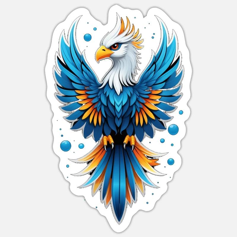 Phenix - Phoenix - Firebird - Sticker size S (10 x 10 cm) - white matte