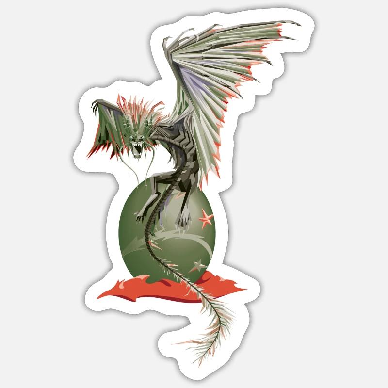 angry Dragon egg Sticker Größe S (10 x 10 cm)