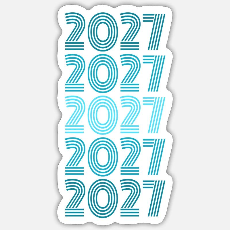 Célibataire 2027 - Sticker taille S (10 x 10 cm) - blanc mat