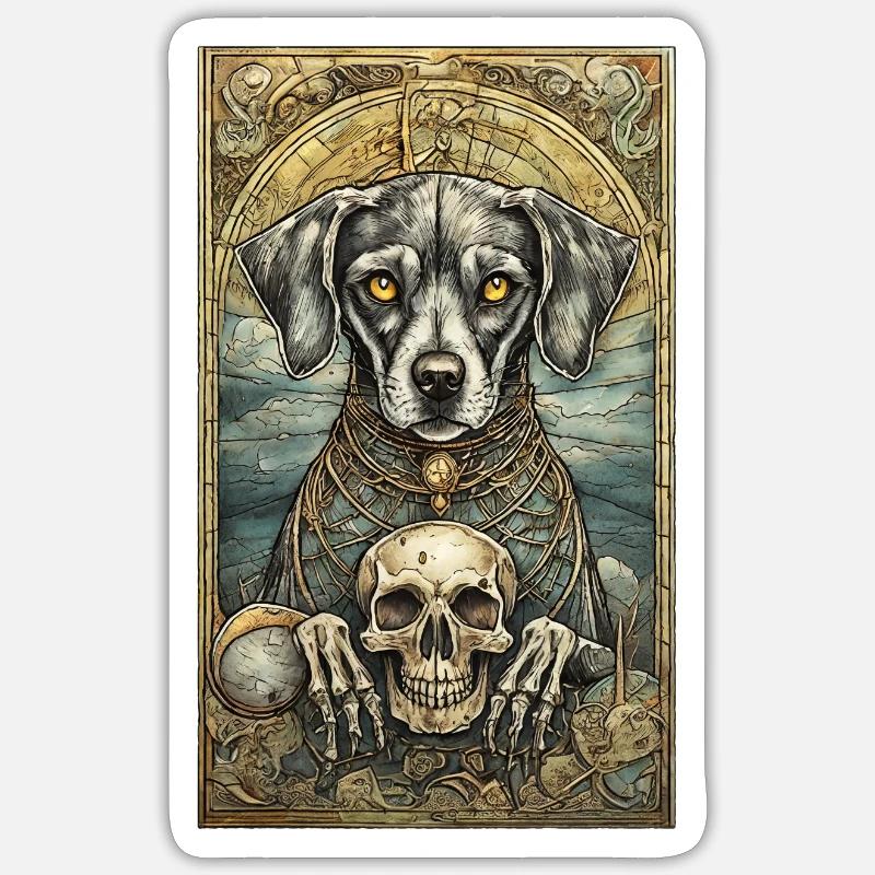 Das (Nicht-)Leben eines Hundes Sticker Größe S (10 x 10 cm)