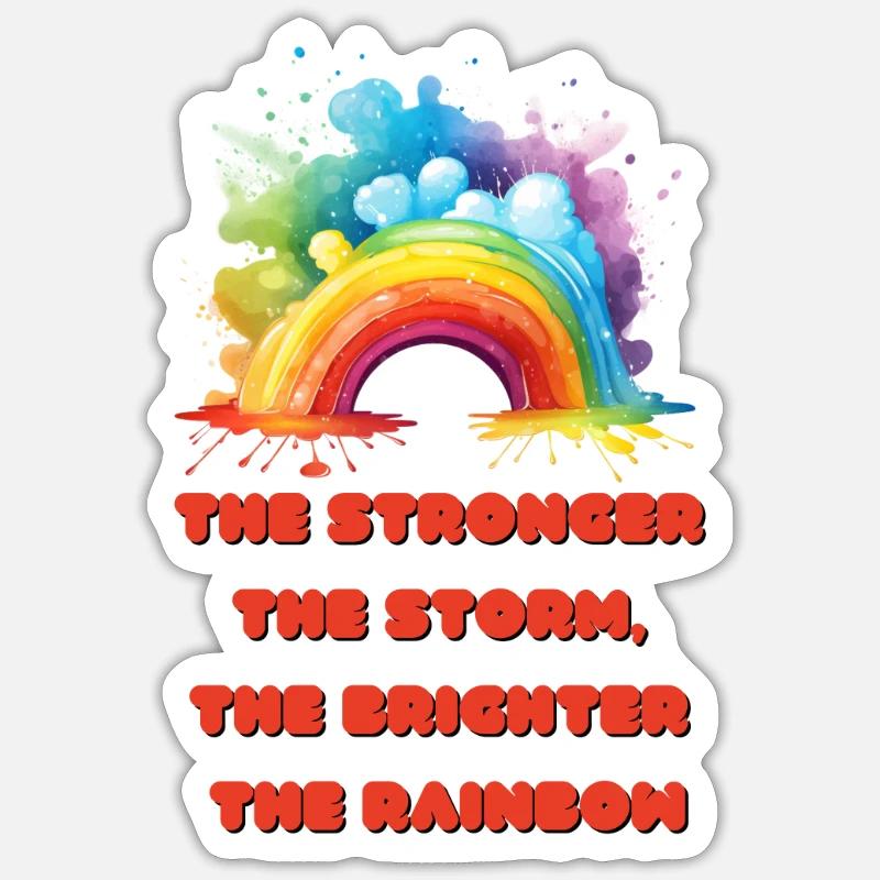 Luminosité Arc-en-ciel - Sticker taille S (10 x 10 cm) - blanc mat