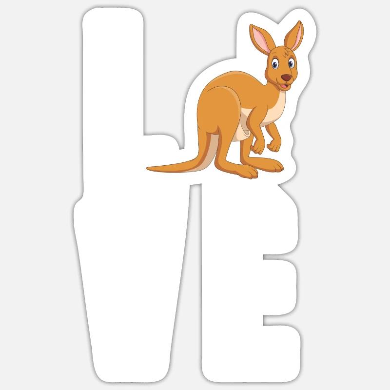 kangaroo Sticker size S (10 x 10 cm)