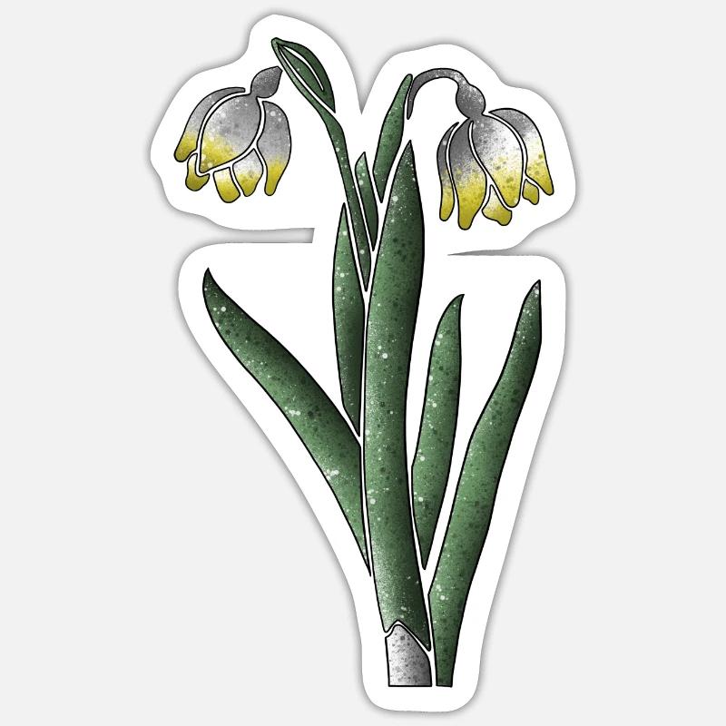 Flocon de neige - Sticker taille S (10 x 10 cm) - blanc mat