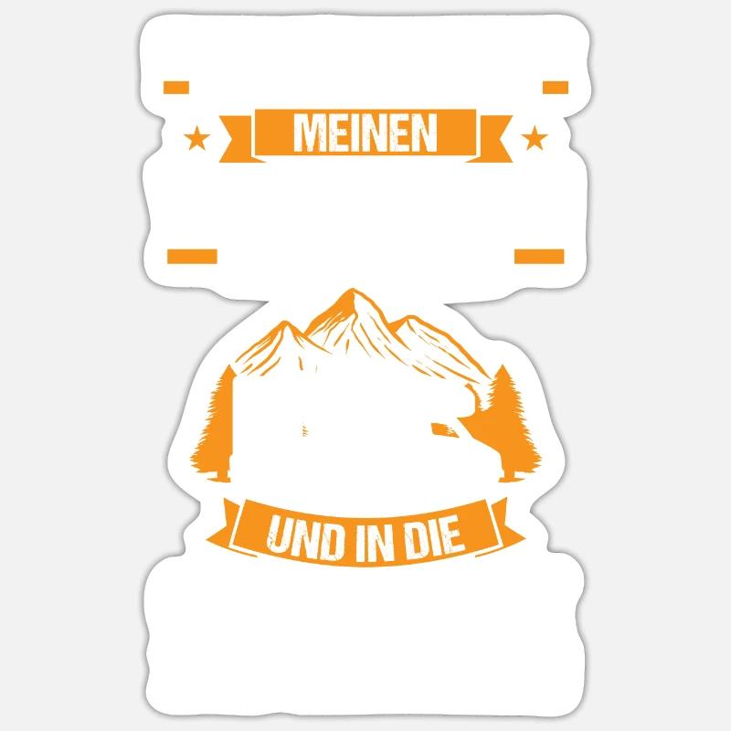 Campen Camping Camper Geschenk - Sticker Größe S (10 x 10 cm) - Mattweiß