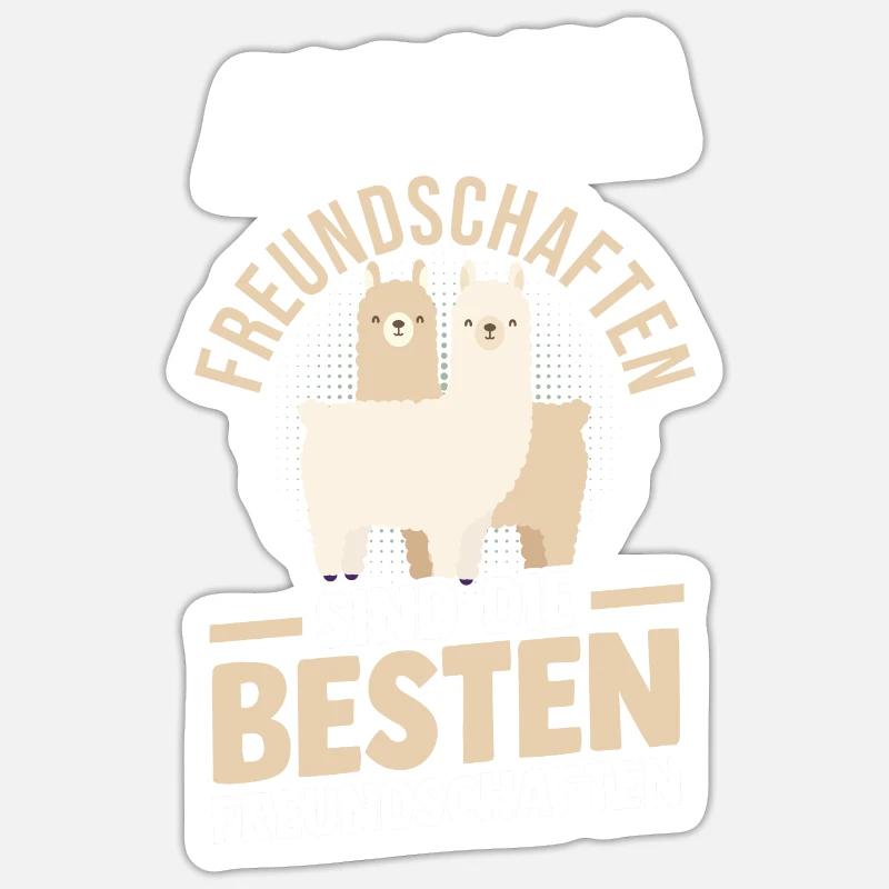 Alpaga - Sticker taille S (10 x 10 cm) - blanc mat