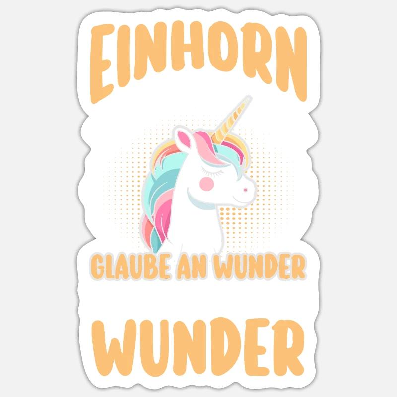 Licorne - Sticker taille S (10 x 10 cm) - blanc mat