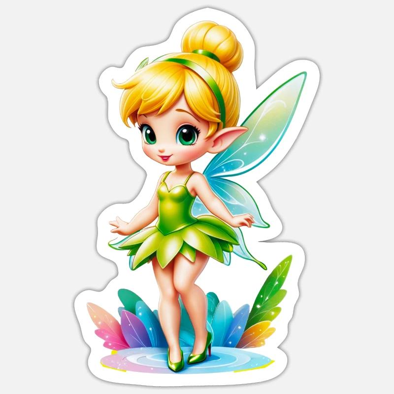 Petite Fée 7 - Sticker taille S (10 x 10 cm) - blanc mat
