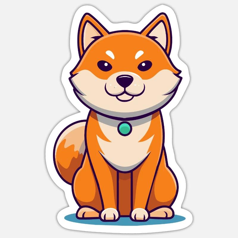 Sly Shiba Inu - Mischief Plotter Sticker size S (10 x 10 cm)