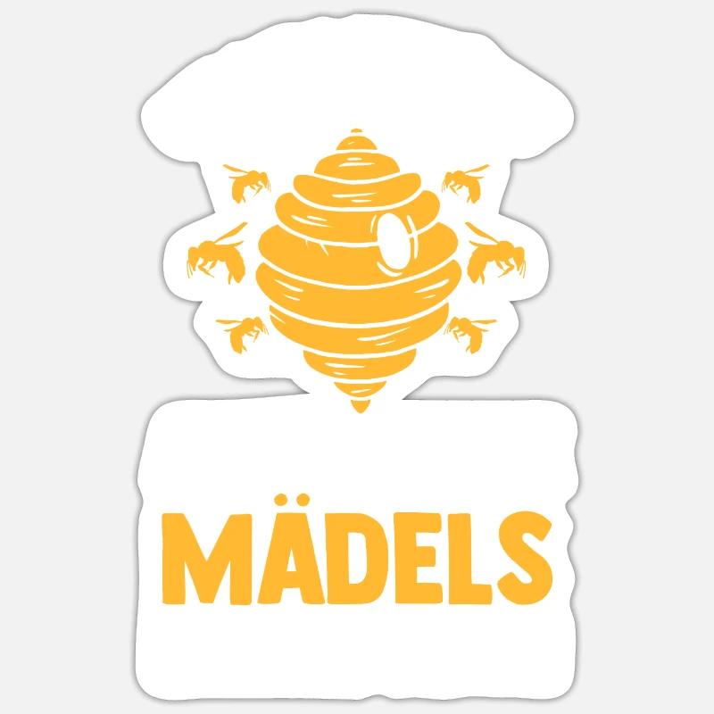 Imker Bienen Biene Geschenk - Sticker Größe S (10 x 10 cm) - Mattweiß