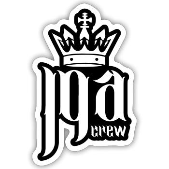Jga Crew Junggesellenabschied - Sticker Größe S (10 x 10 cm) - Mattweiß - Vorne