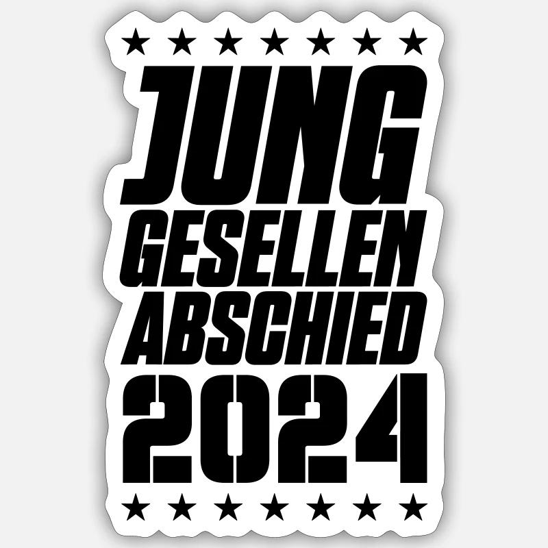 Bachelor Party - Sticker size S (10 x 10 cm) - white matte