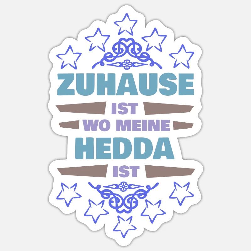 Vorname Hedda - Sticker Größe S (10 x 10 cm) - Mattweiß