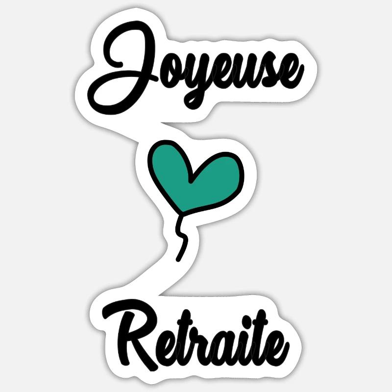 JOYEUSE RETRAITE - Sticker taille S (10 x 10 cm) - blanc mat