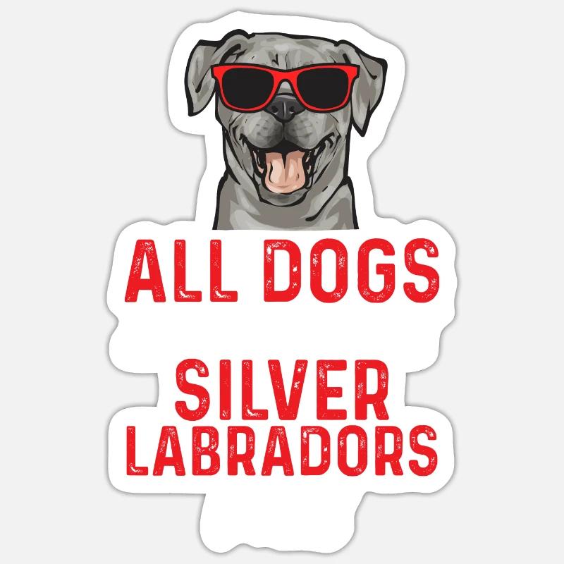 Silver Labrador Retriever Silver Lab Sticker taille S (10 x 10 cm)