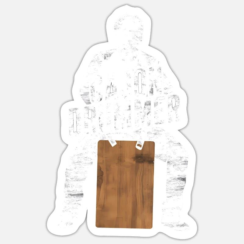 Cajon Drummer - Sticker size S (10 x 10 cm) - white matte