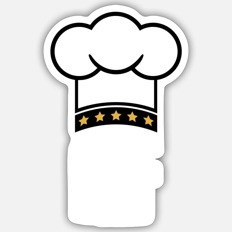 Toque de chef 5 étoiles Le Chef Kitchen Master Sticker taille S (10 x 10 cm)
