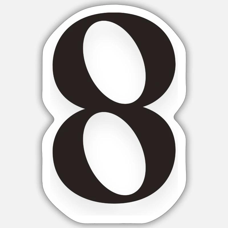 8 - Sticker taille S (10 x 10 cm) - blanc mat