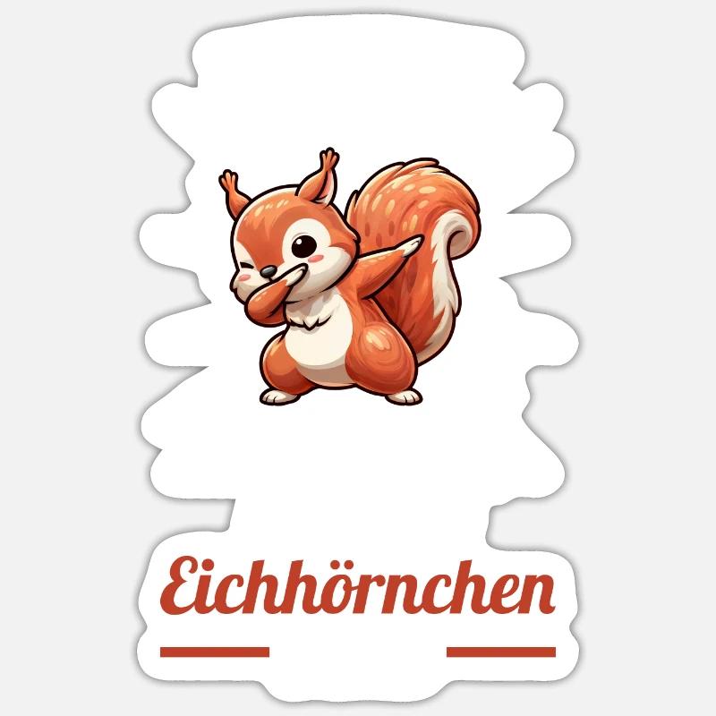 Eichhörnchen Tier Eichhörnchenliebhaber Geschenk Sticker Größe S (10 x 10 cm)