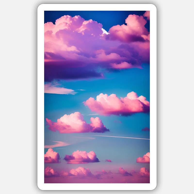 Nuage - Sticker taille S (10 x 10 cm) - blanc mat