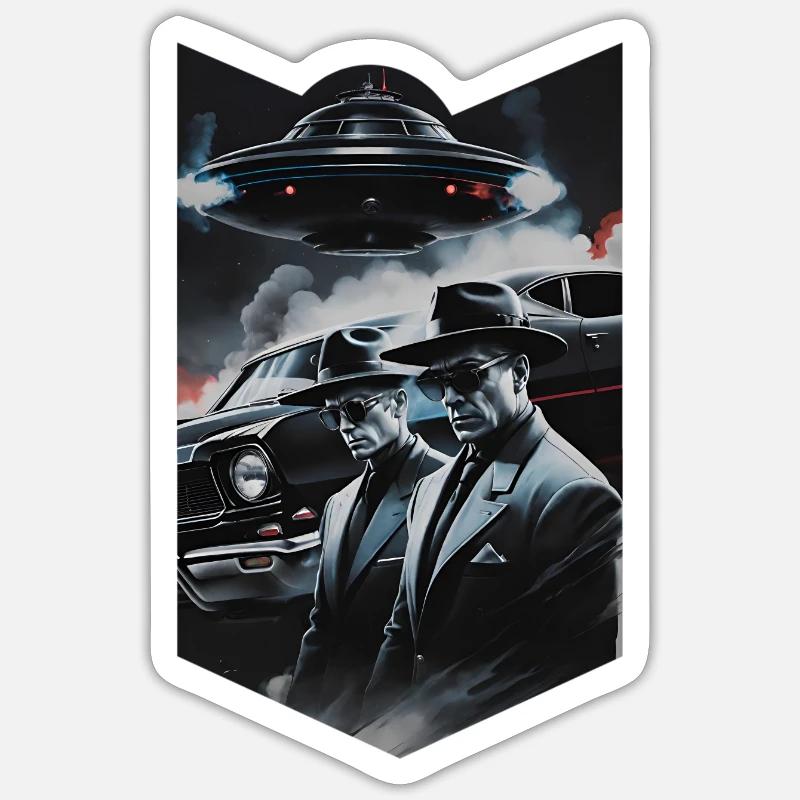 Agents de science-fiction - Sticker taille S (10 x 10 cm) - blanc mat