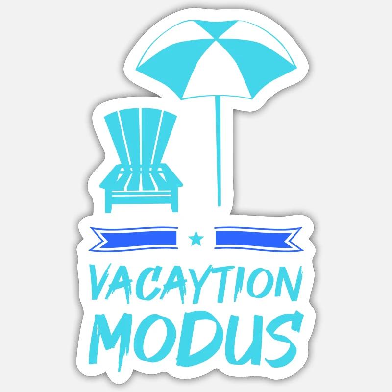 Mode vacances Sticker taille S (10 x 10 cm)
