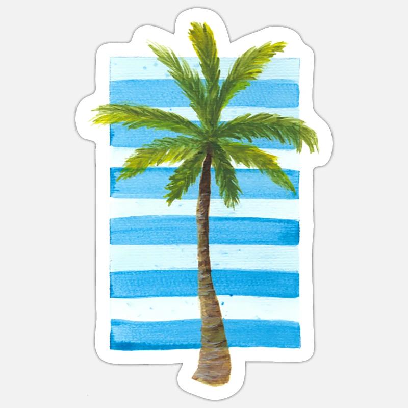 a palm tree already makes a summer Sticker size S (10 x 10 cm)