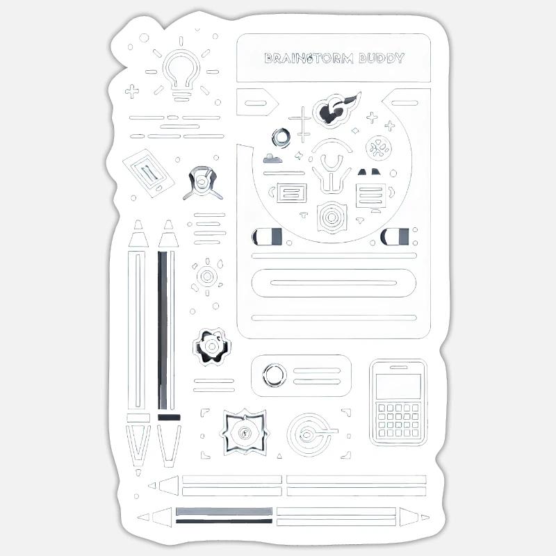 Brainstorm Buddy 8 Sticker size S (10 x 10 cm)