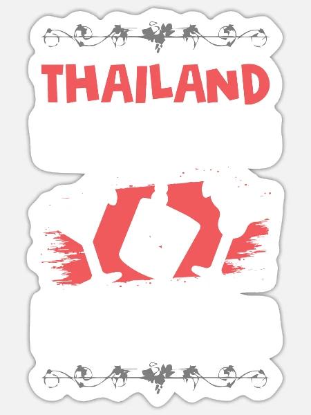 Thailand Drinking Edition - Sticker Größe S (10 x 10 cm) - Mattweiß