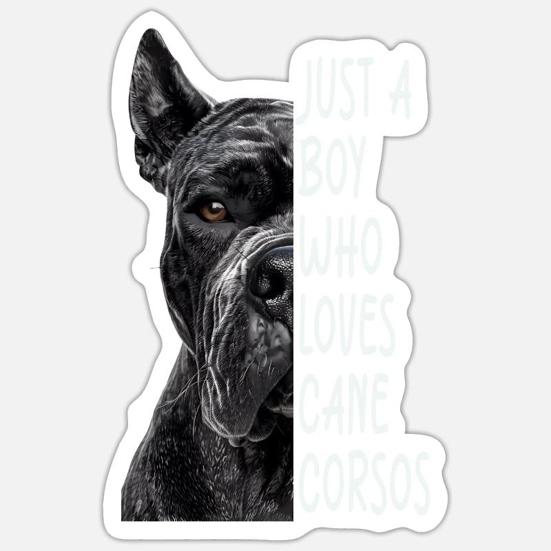 Cane Corso - Sticker Größe S (10 x 10 cm) - Mattweiß