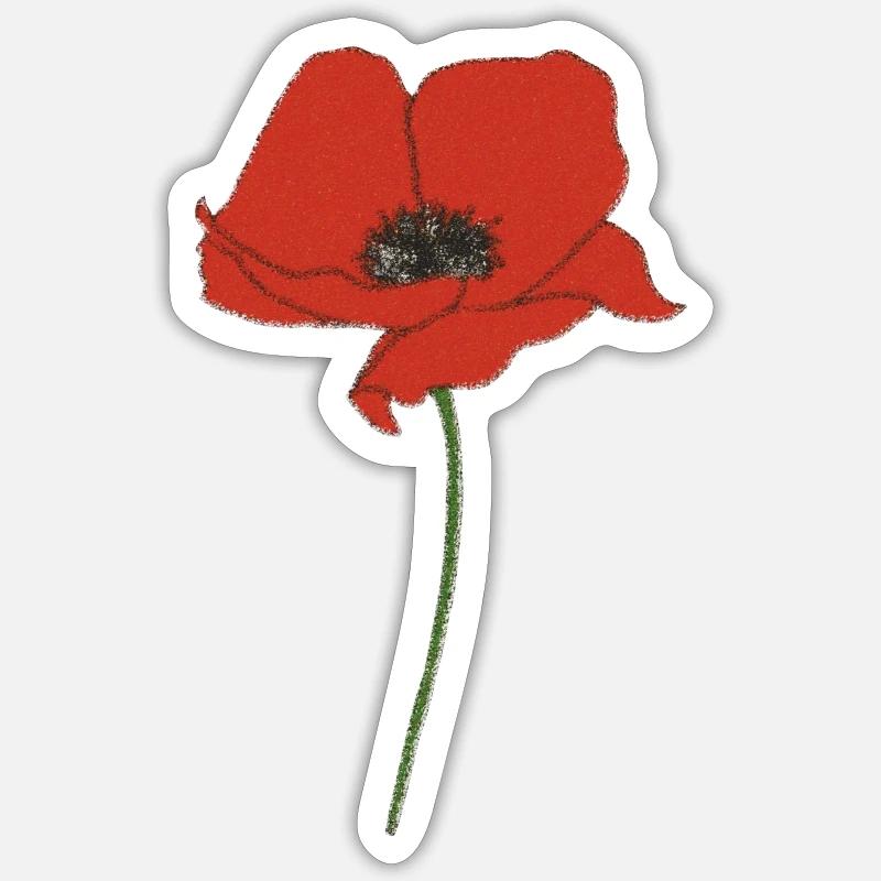 Impressionnisme coquelicot Sticker taille S (10 x 10 cm)
