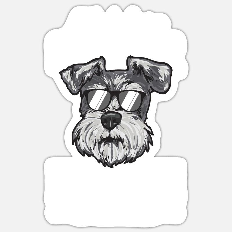 Schnauzer nain Chien Schnauzer Sticker taille S (10 x 10 cm)