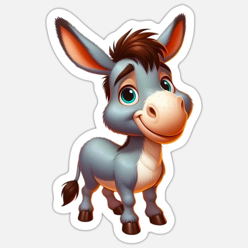 Donkey donkey pacifier mule - Sticker size S (10 x 10 cm) - white matte