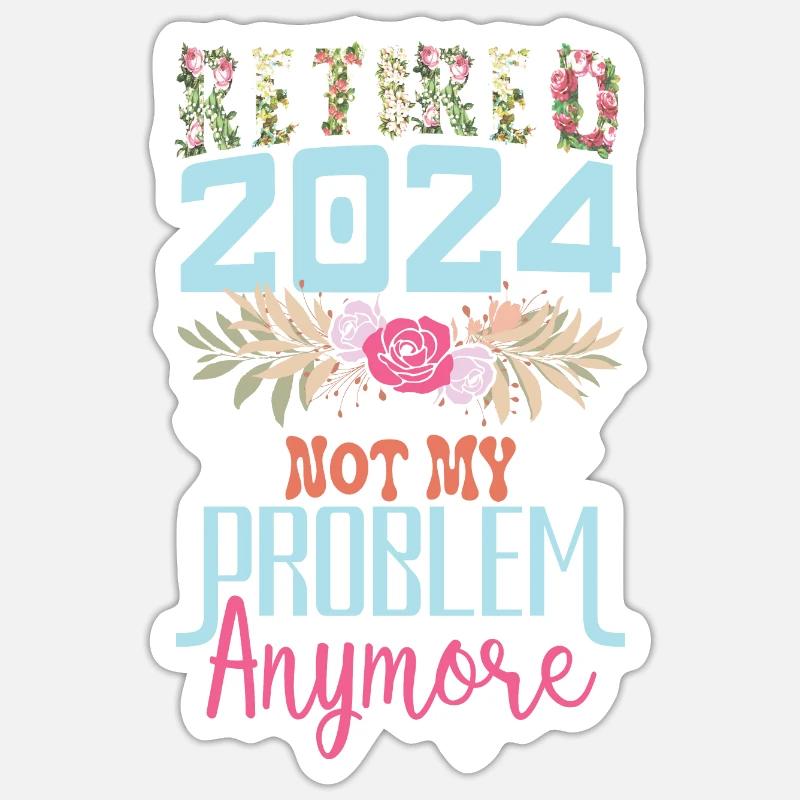 Finally retired gift - Sticker size S (10 x 10 cm) - white matte