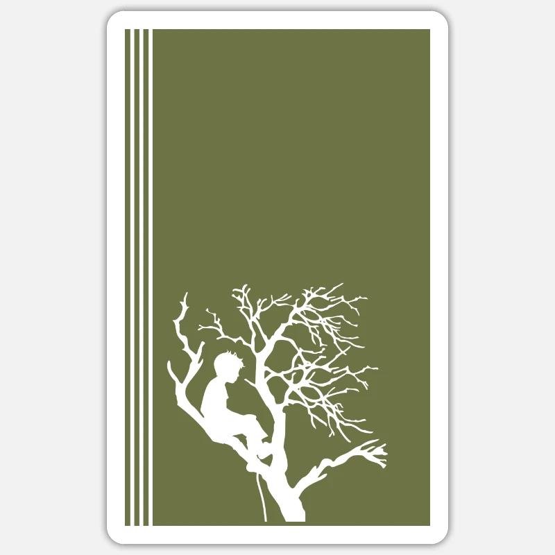 Tree Climbing Climbing - Sticker size S (10 x 10 cm) - white matte