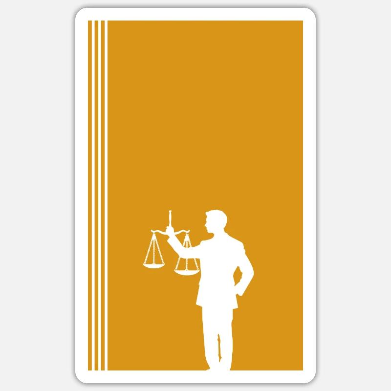 Avocat Richter - Sticker taille S (10 x 10 cm) - blanc mat