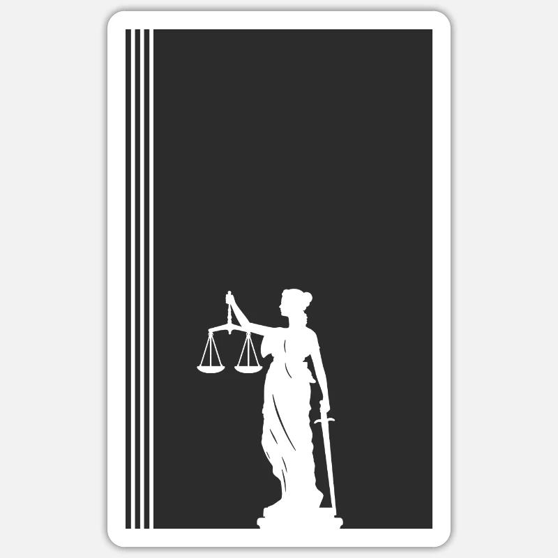 Avocat Richter - Sticker taille S (10 x 10 cm) - blanc mat